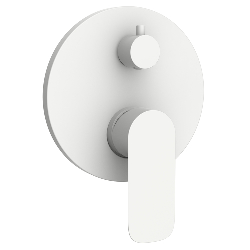 Смеситель для ванны и душа AVS Basic с внутренней частью, белый матовый Смеситель для ванны и душа AVS Basic с внутренней частью, белый матовый