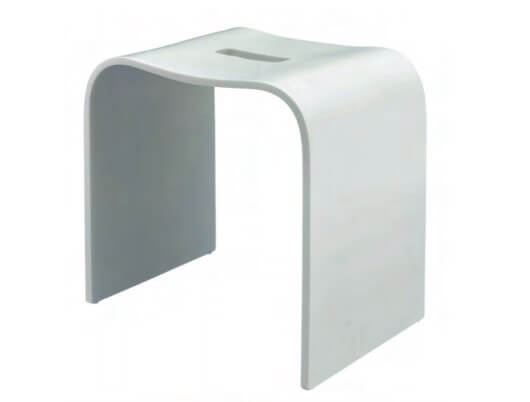 Стул для душа белый с вырезом Geralis T-W-V Стул для душа белый с вырезом Geralis T-W-V