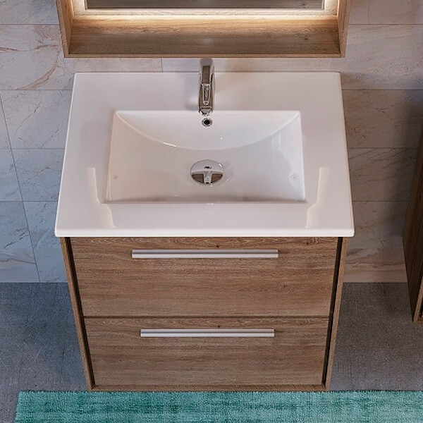 Тумба с раковиной 60 подвесная Frame RAVAL Fra.01.60/P/DT+QDR60SLWB01 Тумба с раковиной 60 подвесная Frame RAVAL Fra.01.60/P/DT+QDR60SLWB01