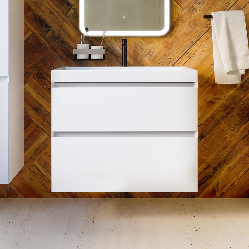 Тумба с раковиной AVS Гармония 80 белая (раковина 02 белая глянцевая) Тумба с раковиной AVS Гармония 80 белая (раковина 02 белая глянцевая)