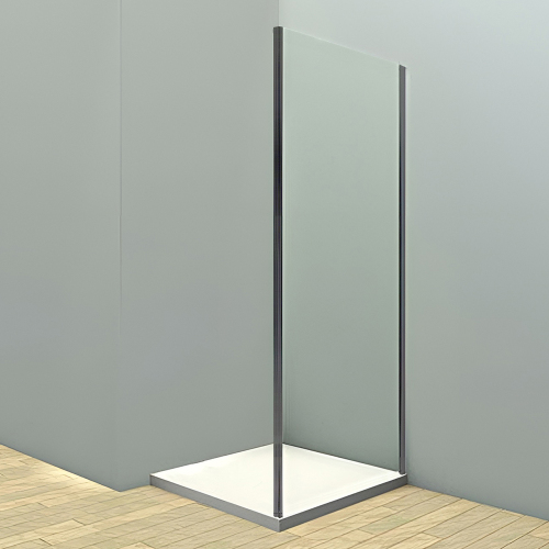 Боковая стенка Veconi Premium Trento 90 профиль графит брашированный, стекло прозрачное Боковая стенка Veconi Premium Trento 90 профиль графит брашированный, стекло прозрачное