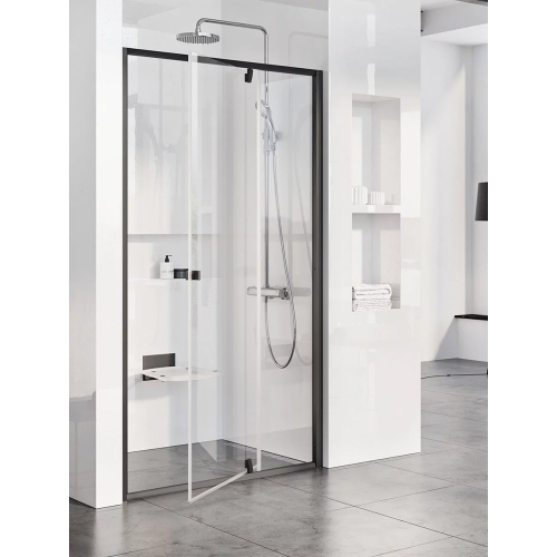 Душевая дверь в нишу Ravak Pivot PDOP2 120 профиль черный матовый, стекло прозрачное Душевая дверь в нишу Ravak Pivot PDOP2 120 профиль черный матовый, стекло прозрачное