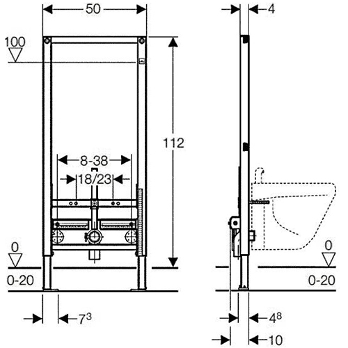 Система инсталляции Duofix Geberit 111.520.00.1 Система инсталляции Duofix Geberit 111.520.00.1