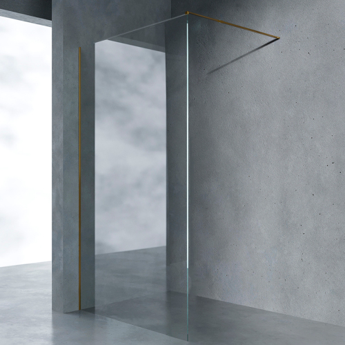 Душевая перегородка AVS Walk In 120 профиль брашированное золото, стекло прозрачное Душевая перегородка AVS Walk In 120 профиль брашированное золото, стекло прозрачное
