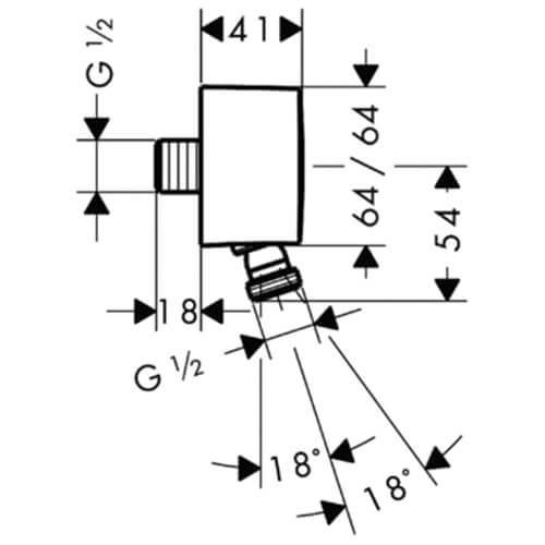 Шланговое подключение Hansgrohe Pura Vida 27414000 Шланговое подключение Hansgrohe Pura Vida 27414000