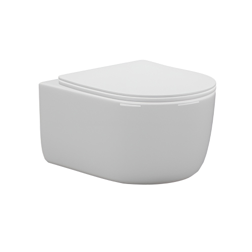 Унитаз подвесной AVS Декарт безободковый, белый Унитаз подвесной AVS Декарт безободковый, белый