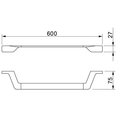 Полотенцедержатель AVS Illusion, 60 см, хром Полотенцедержатель AVS Illusion, 60 см, хром