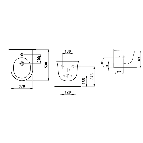 Биде The New Classic Laufen 8.3085.1.000.302.1 Биде The New Classic Laufen 8.3085.1.000.302.1