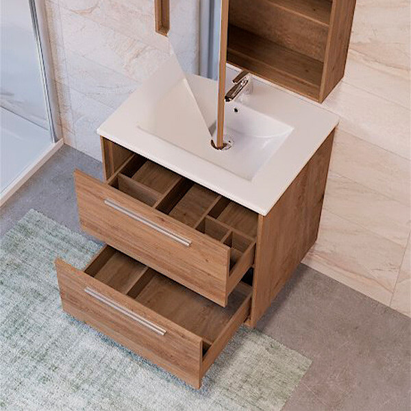 Тумба с раковиной 60 подвесная Frame RAVAL Fra.01.60/P/DT+QDR60SLWB01 Тумба с раковиной 60 подвесная Frame RAVAL Fra.01.60/P/DT+QDR60SLWB01