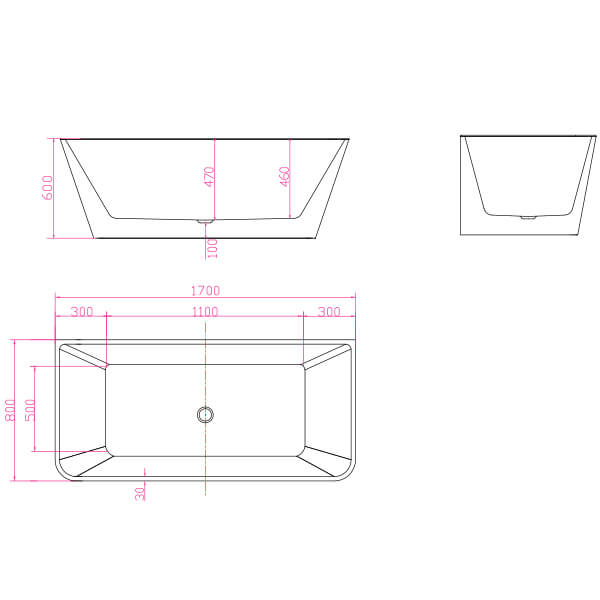Акриловая ванна AVS Крокус 170x80 белая c донным клапаном Акриловая ванна AVS Крокус 170x80 белая c донным клапаном