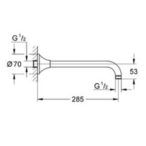 Кронштейн Grandera Grohe 27986000 Кронштейн Grandera Grohe 27986000