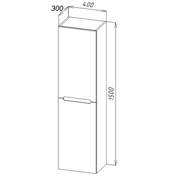 ETNA-1500-2A-SC-BL-P-R Пенал 400*1500*300 2дв правый Белый гл ETNA BELBAGNO ETNA-1500-2A-SC-BL-P-R Пенал 400*1500*300 2дв правый Белый гл ETNA BELBAGNO