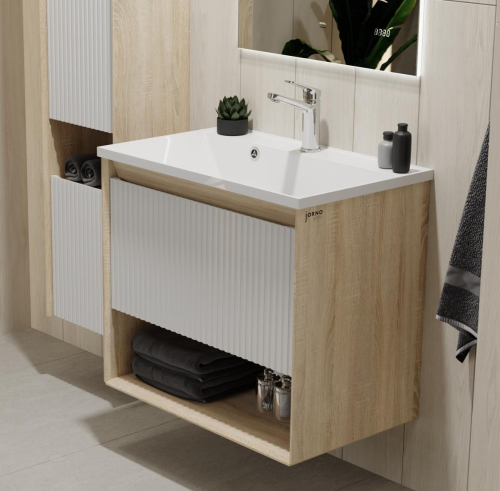 Тумба с раковиной Jorno Tossony 70 сонома светлая Тумба с раковиной Jorno Tossony 70 сонома светлая