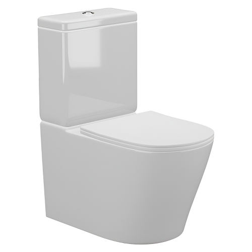 Унитаз-компакт AVS Кристалл безободковый, белый Унитаз-компакт AVS Кристалл безободковый, белый