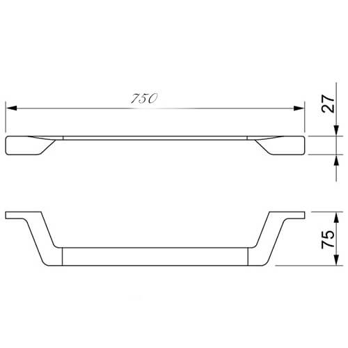 Полотенцедержатель AVS Illusion, 75 см, хром Полотенцедержатель AVS Illusion, 75 см, хром