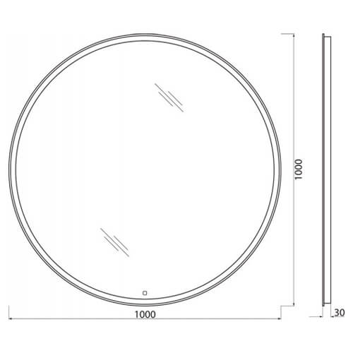 Зеркало D100 BELBAGNO SPC-RNG-1000-LED-TCH Зеркало D100 BELBAGNO SPC-RNG-1000-LED-TCH