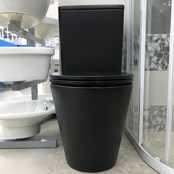 Унитаз-компакт AVS Лотос безободковый, черный матовый Унитаз-компакт AVS Лотос безободковый, черный матовый