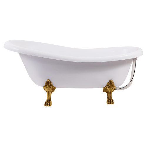 Ванна из искусственного камня Aqua de Marco Edelweiss 170x80 белая с ножками золото Ванна из искусственного камня Aqua de Marco Edelweiss 170x80 белая с ножками золото