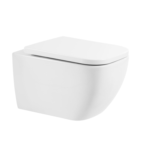 Унитаз подвесной BelBagno Alpina BB10100CHR+BB309SC безободковый Унитаз подвесной BelBagno Alpina BB10100CHR+BB309SC безободковый