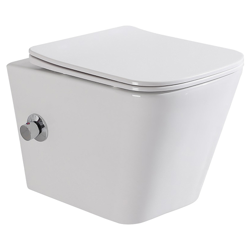 Унитаз подвесной BelBagno Due BB3103CHR-BS/SC безободковый с биде Унитаз подвесной BelBagno Due BB3103CHR-BS/SC безободковый с биде