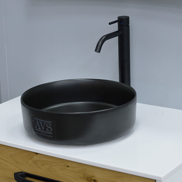 Раковина AVS Джули 36х36 черная матовая Раковина AVS Джули 36х36 черная матовая