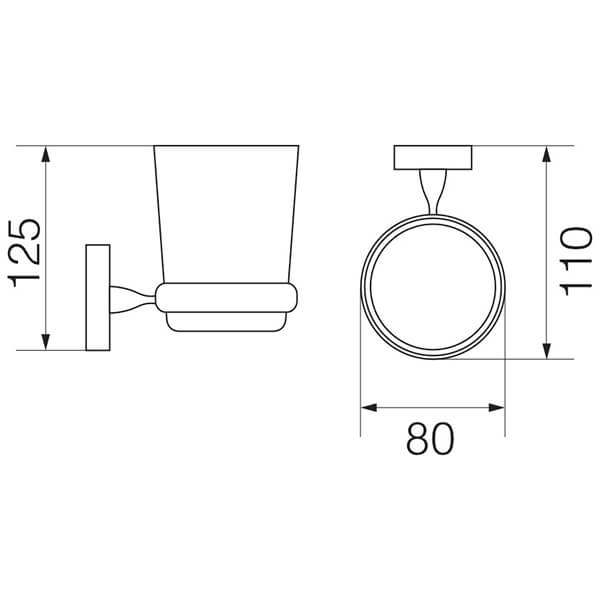 Стакан Bonjour Veragio VR.BNR-7840.BR Стакан Bonjour Veragio VR.BNR-7840.BR