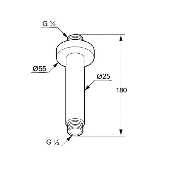 Кронштейн для верхнего душа. A-QA KLUDI 6651587-00 Кронштейн для верхнего душа. A-QA KLUDI 6651587-00