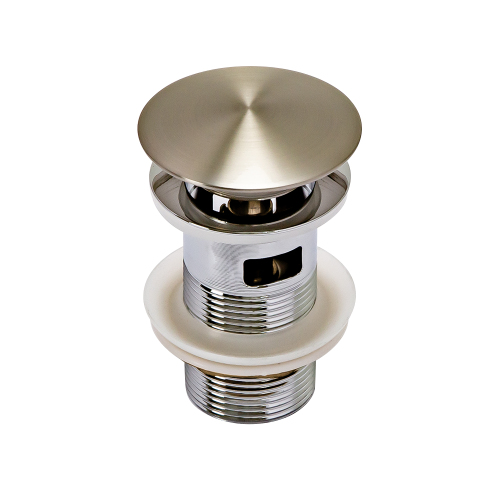 Донный клапан AVS Slimmer с переливом, брашированный никель Донный клапан AVS Slimmer с переливом, брашированный никель