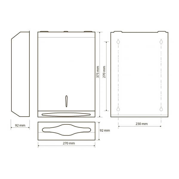 Диспенсер бумажных полотенец Hotel Bemeta 113103041 Диспенсер бумажных полотенец Hotel Bemeta 113103041