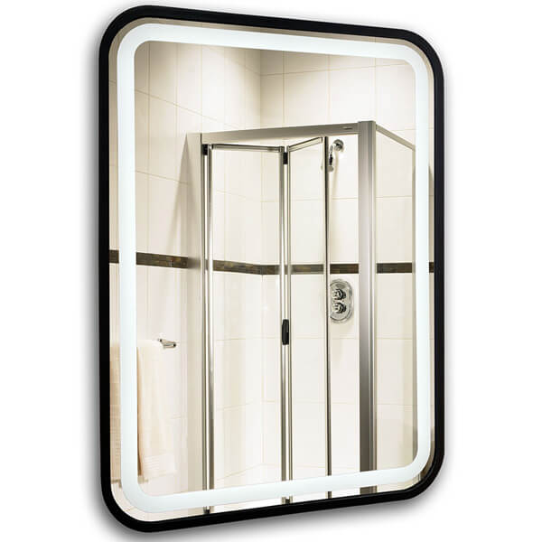 Зеркало с подсветкой AVS Отарио 60х80 см, черное Зеркало с подсветкой AVS Отарио 60х80 см, черное