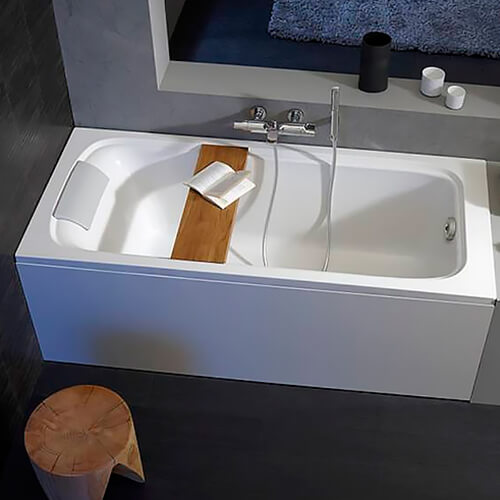 Ванна из искусственного камня Jacob Delafon Elite Flight 170x75 белая с ножками и экраном Ванна из искусственного камня Jacob Delafon Elite Flight 170x75 белая с ножками и экраном