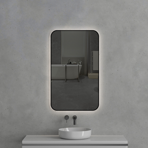 Зеркало с подсветкой AVS Неро 60x100 см, черное Зеркало с подсветкой AVS Неро 60x100 см, черное