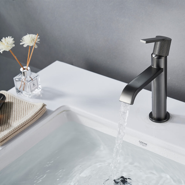 Смеситель для раковины Maxonor Beauty PL1084-9 серый матовый