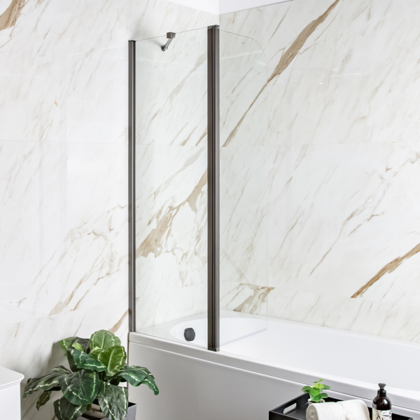 Шторка на ванну AVS Асти Дуо 100 см левая профиль оружейная сталь, прозрачное стекло Шторка на ванну AVS Асти Дуо 100 см левая профиль оружейная сталь, прозрачное стекло