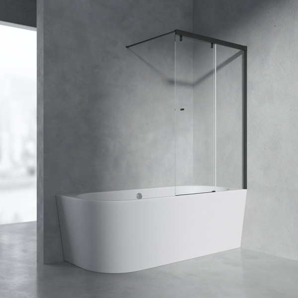 Шторка на ванну AVS Перла 100 R профиль черный матовый, стекло прозрачное Шторка на ванну AVS Перла 100 R профиль черный матовый, стекло прозрачное