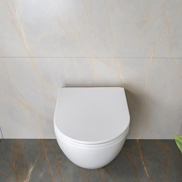 Унитаз подвесной AVS Атлант безободковый, белый Унитаз подвесной AVS Атлант безободковый, белый