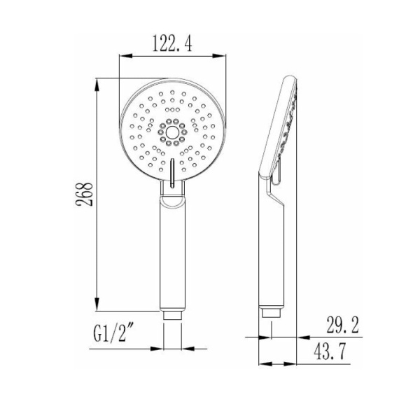 Душевая лейка ESKO SPL1105 хром Душевая лейка ESKO SPL1105 хром