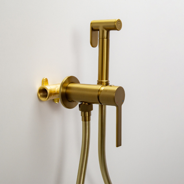 Гигиенический душ со смесителем AVS Elegant брашированное золото Гигиенический душ со смесителем AVS Elegant брашированное золото