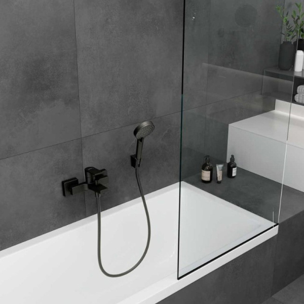 Настенный держатель для душа Hansgrohe Porter S 28331670 черный матовый Настенный держатель для душа Hansgrohe Porter S 28331670 черный матовый