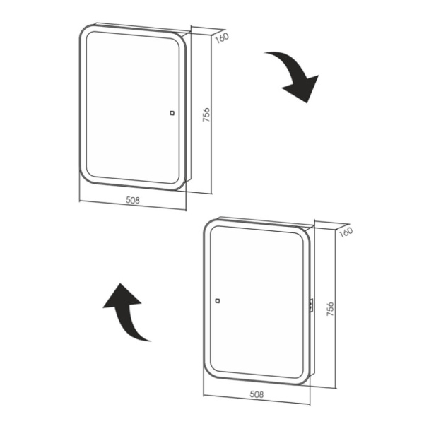 Зеркальный шкаф 50x75 AVS Зеркальный шкаф 50x75 AVS
