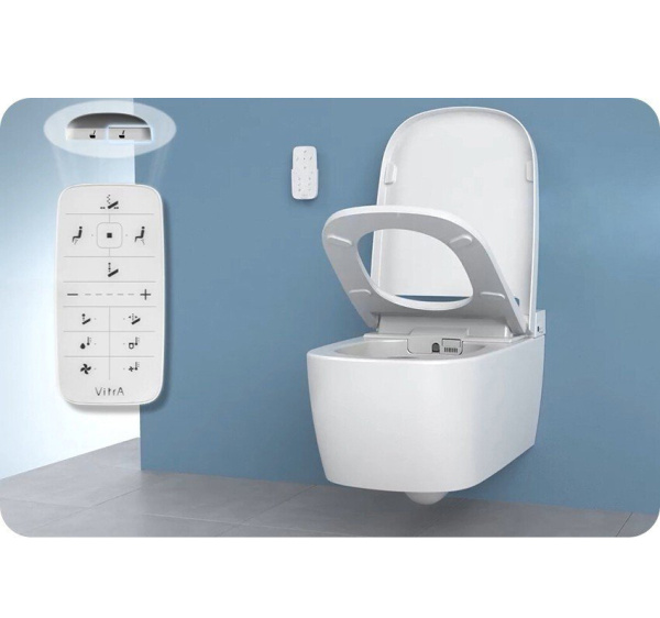 Унитаз подвесной VitrA V-care Comfort 5674B003-6104(6194) интеллектуальный Унитаз подвесной VitrA V-care Comfort 5674B003-6104(6194) интеллектуальный