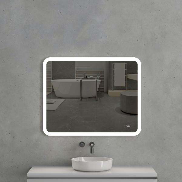 Зеркало с подсветкой AVS Байкал 100x80 см, антипар Зеркало с подсветкой AVS Байкал 100x80 см, антипар