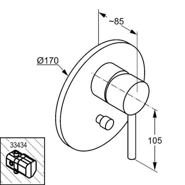 Смеситель для ванны и душа Kludi Zenta 386608675+88077 черный Смеситель для ванны и душа Kludi Zenta 386608675+88077 черный