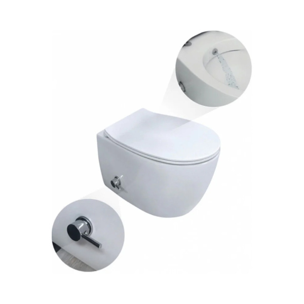 Комплект: Унитаз подвес. безобод., белый, со смесителем Sentimenti + сиденье Neo ISVEA Комплект: Унитаз подвес. безобод., белый, со смесителем Sentimenti + сиденье Neo ISVEA