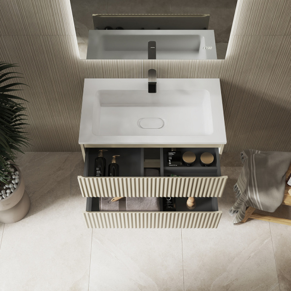 Тумба с раковиной RAVAL Coste 80 светло-коричневая Тумба с раковиной RAVAL Coste 80 светло-коричневая