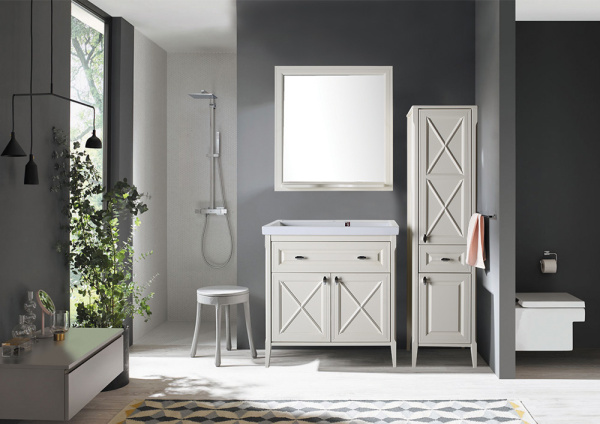 Тумба с раковиной ASB Wood Line Монте 80 бежевая Тумба с раковиной ASB Wood Line Монте 80 бежевая