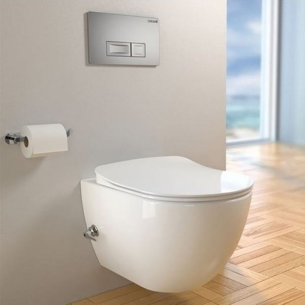 Унитаз подвесной Creavit Free FE322-34CB00E-0002 безободковый с биде Унитаз подвесной Creavit Free FE322-34CB00E-0002 безободковый с биде