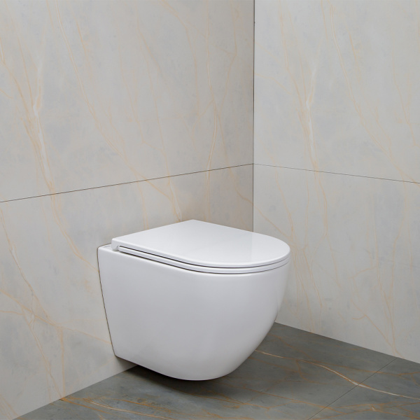 Унитаз подвесной AVS Метрополь безободковый, белый Унитаз подвесной AVS Метрополь безободковый, белый