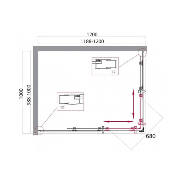 Душевой уголок BelBagno Uno UNO-195-AH-2-120/100-C-Cr 120х100 профиль хром, прозрачное стекло Душевой уголок BelBagno Uno UNO-195-AH-2-120/100-C-Cr 120х100 профиль хром, прозрачное стекло