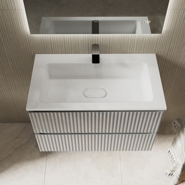 Тумба с раковиной RAVAL Coste 80 светло-серая Тумба с раковиной RAVAL Coste 80 светло-серая